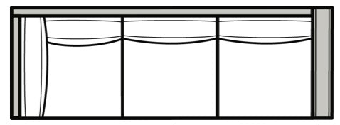 Cindy Sofa w/ Return / Right Arm Facing (02-RTR)